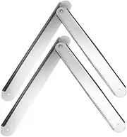 Folding Step Ladder Hinge Replacement Kit Aluminum Herringbone Ladder Tie Rod Ladder Accessories Silver,2pcs
