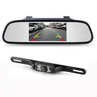 4.3" Mirror Monitor License Backup Camera For Car Reverse Rear view Front View