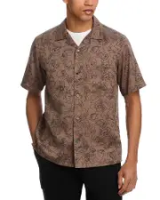 Theory Noll Camp Collar in Floral Outline