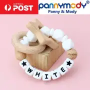 Customisable Rattle Teether Silicone Grasping Bracelet for Boys Shower Gift