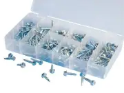 ATD 200pc Self Tapping, Hex Washer Head Self Drilling Screw Assortment #349