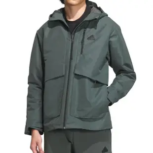【adidas 愛迪達】TH MH WV JKT 男款 綠色 休閒 運動 外套 防風 連帽 外套 IT3952