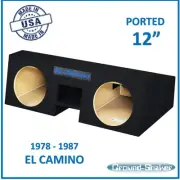 Chevy El Camino 1978-1987 12" Dual Ported Sub Box Subwoofer Enclosure 10" Box