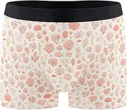 [FRODOTGV] Beauty Coral Beige Mens Boxer Briefs Shorts Workout Underwear for Men Compression Boxer Para Hombre