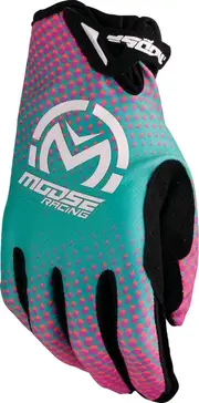 Moose Offroad SX1 S25, gloves , color: Turquoise/Pink/Orange , size: L