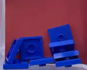 LEGO Parts Lot x (8) Ct ~ Blue 2 x 2 Plate (Jumper) 1 Stud ~ No 87580