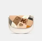 COACH Leather Convertible Crossbody Belt Bag With Patchwork Chalk Multi 89962