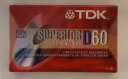 NEW TDK Audio Cassette Tapes D60 Normal Bias, Sealed