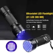 UV 21 LED Flashlight Ultra Violet Tactical Black Light Mini Torch 395 Inspection