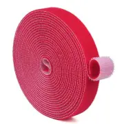 Hook And Loop Tape Strap Cable Ties Fastener Red 15FT Self Adhesive Roll Wrap