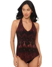 [Magicsuit] Zabra Taylor Loose Fit Underwire Tankini Top in Brown Multi