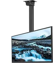 Electric TV Ceiling Mount - Fits 32-75 Inch Motorized TV Stand, 360° Manual Rotation TV Lift, Adjustable Ceiling TV Mount Bracket, with Remote Control Motorized TV Mount