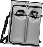 yuksok Art Portfolio Case Drawing Bag Water Resistant Lightweight Artist Backpack for Travel Poster Board Craft Supplies, Gray