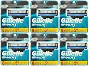 Gillette Mach3 Razor Blade Refills, 8 Cartridges (Pack of 6)