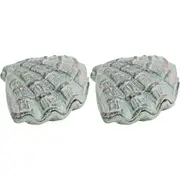 2x LVD Cast Iron Shell Keyhide Holder/Storage Home/Garden Decor 9.5x12cm Green
