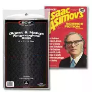 (100) BCW Readers's Digest or Manga Bags 6" x 7 5/8" with 2" Flap Archival Safe