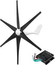 220V,1000W -3000W Wind Turbine Generator, 6 Blade 48V 220V Garden Wind Turbines Generator with Charge Controller for Solar Power Homeuse