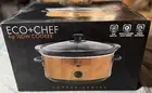 ECO+CHEF Copper Slow Cooker 4Qt 3 Heat Settings Non Slip Base With Glass Lid