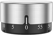 Kitchen Timer, 60 Minutes Mechanical Timer with Alarm Stainless Steel Magnetic Timer Mini Portable Countdown Timer Desk Timer for Cooking Baking Study Fitness