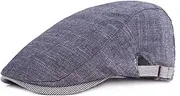 JUNMIN Men's Retro Cap Cotton Forward Cap Simple Middle-Aged and Elderly Sun Hat (Color : Denim Blue, Size : Adjustable)