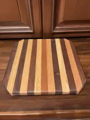 Handmade Wood Cutting Board Edge Grain Maple Walnut Cherry Oak