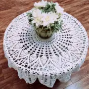 Useful Tablecloth Living Room Vintage Lace White Bedroom Crochet Embossed