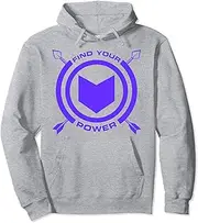 [Marvel] Hawkeye Find Your Power Purple Logo Pullover Hoodie
