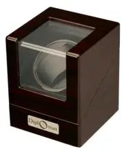 Diplomat Ebony Wood Single Automatic Watch Winder Display Storage Case NEW