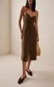 [Onia] Linen-Blend Midi Dress