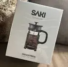 French Press SAKI Coffee New w/ acessories- Black