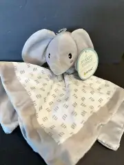 Plush Pearhead Elephant Lovey Security Blanket Satin Back NEW