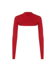 Echt Ribbed High Cut Long Sleeve - Scarlet Red