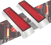 HCmotorku Motorcycle Rear Fender Saddlebag Side LED Light Turn Signals Running Brake Light Fit for Harley Touring Electra Glide Ultra Limited Road King Road Glide 2014-2023 Chrome&Red