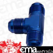 Aeroflow AF826-03 Tee -3AN w/ 1/8" NPT On Run Blue AN Tee w/ NPT On Run