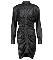 [Philosophy di Lorenzo Serafini] Philosophy di Lorenzo Serafini Ruched faux leather minidress AU 6 black