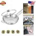 Durable 12-Inch Induction Wok with Detachable Handle - Perfect for All Stovetops