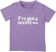 [VILOVE] Toddler Little Girls Going to be Big Sister Cotton T-Shirt Clothes Short Sleeve Secret Letter Pink Tops Tee Outfit