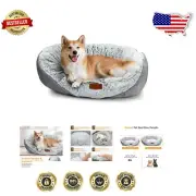 Luxury Light Grey Pet Bed for Small Breeds - Ideal for Cozy Indoor Relaxation
