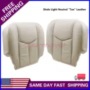 Cadillac Escalade Driver&Passenger Bottom Leather Seat Cover For 03-06 Light Tan