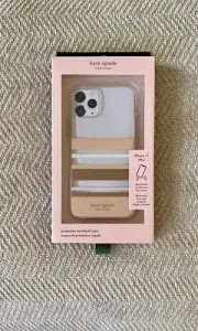 BRAND NEW Kate Spade iPhone 11 PRO Case (clear plastic, pink/rose, drop tested)