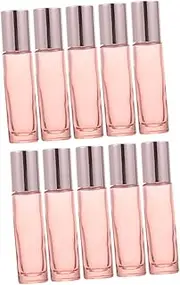 DONFAMDS 10pcs Refillable Travel Roller Bottles for Oils Empty Perfume Bottles Smooth Roller Leak Design for Fragrance Essential Oils Go Use