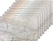 Dainty Home Marble Place Mats, Washable Placemats in Rose Gold, 12" x 18" Set of 8, Heat Resistant Placemats, Non Slip, Table Mat, Table Placemats, for Kitchen Placemats, Dining Placemats, Decoration