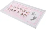 Baby Footprint Kit 12 Month Baby Milestone Frame Handprint Photo Album Nursery Decor Family Memory