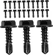 POPETPOP 100pcs Self Drilling Screws for Metal and Applications Head Coating for Doors Furniture and Decks