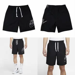 Nike 短褲 NSW Alumni Woven Shorts 大勾勾 抽繩鬆緊 男款 運動褲 黑 藍 任選【ACS】