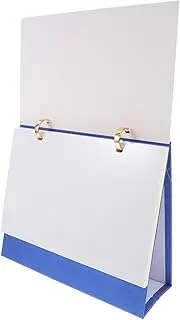 Hohopeti Blank Desk Flip Calendar for Classroom Office Undated Sublimation Calendar with Punched Study Cards Binder Clip for Creative Decoration Easy Organization