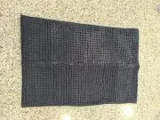 Subrtex Soft 1-piece Luxury Chenille Striped Bathroom Rug 16 x 24 Black