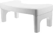 iplusmile 1Pc Squatting Toilet Stool Plastic Foot Stool for Adults Non Slip Bathroom Step Stool for Comfortable Pooping Experience Lightweight Easy to