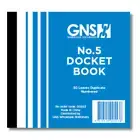 GNS 553 No.5 Docket Book 5 x 4" Duplicate 50 Leaf - 00553