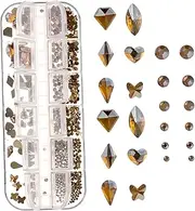Nail Art Crystals Nail Gems Flatback Stones Grids Sparkly Ornament Manicure Decor